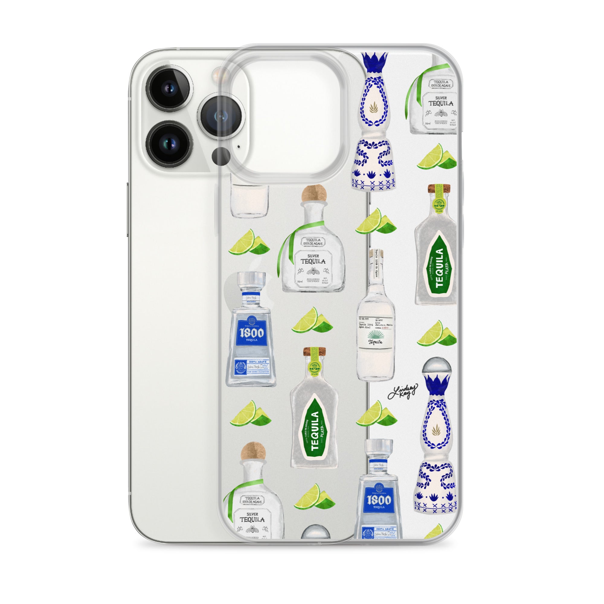 Ilustración de botellas de tequila - Funda transparente para iPhone®